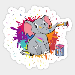 elephant painting Sticker